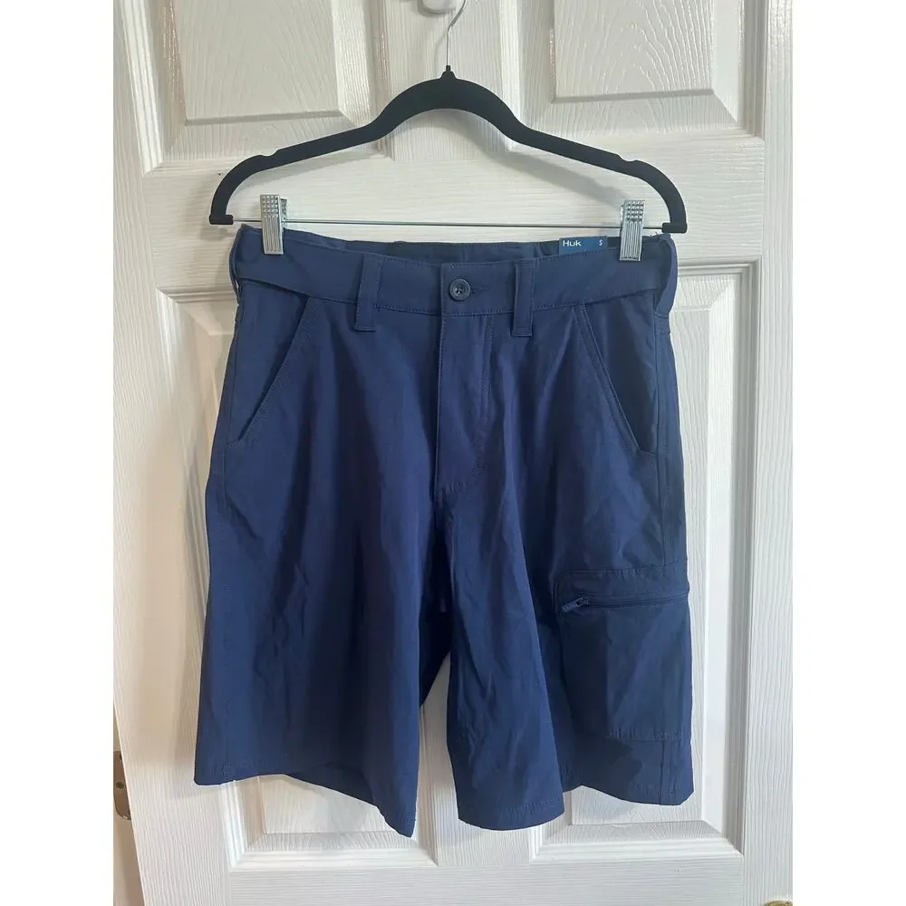 Huk NWT Next Level 10.5 Inch Shorts Blue Sz S Fishing Outdoor Athletic